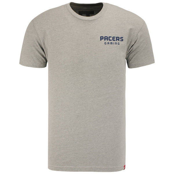 Pacers Gaming Sportiqe Davis T-Shirt in Gray - Front View