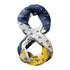 Indiana Pacers Reversible Print Scarf by FOCO in Navy, Gold, and White - Front View