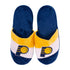 Indiana Pacers Colorblock Slippers in Navy, Gold, and White - Above View
