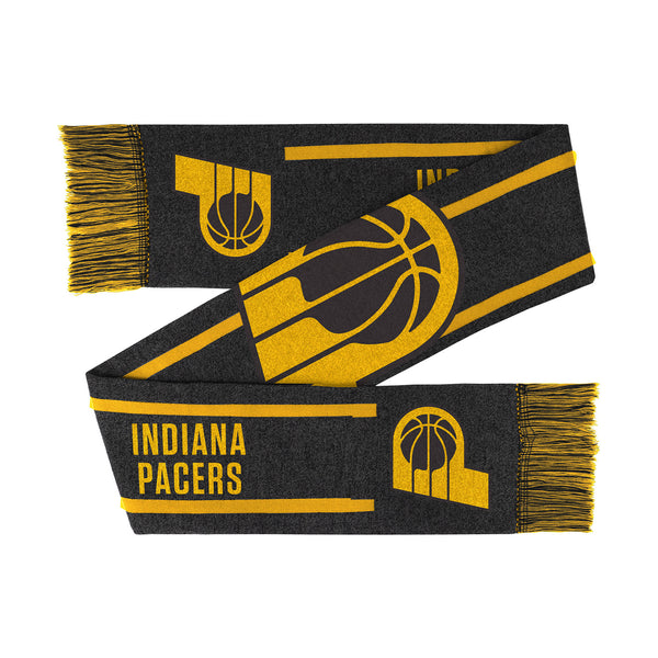 Adult Indiana Pacers Scarf by FOCO In Blue & Gold - Front View Folded