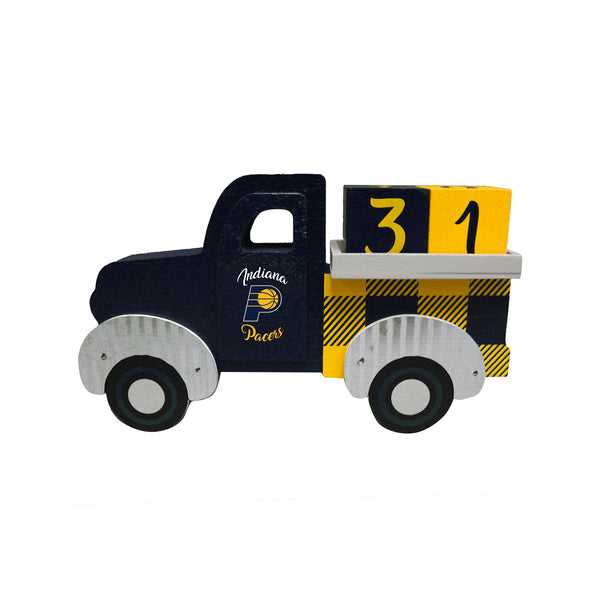 Indiana Pacers Holiday Countdown Truck by FOCO In Blue, Gold & White - Front View