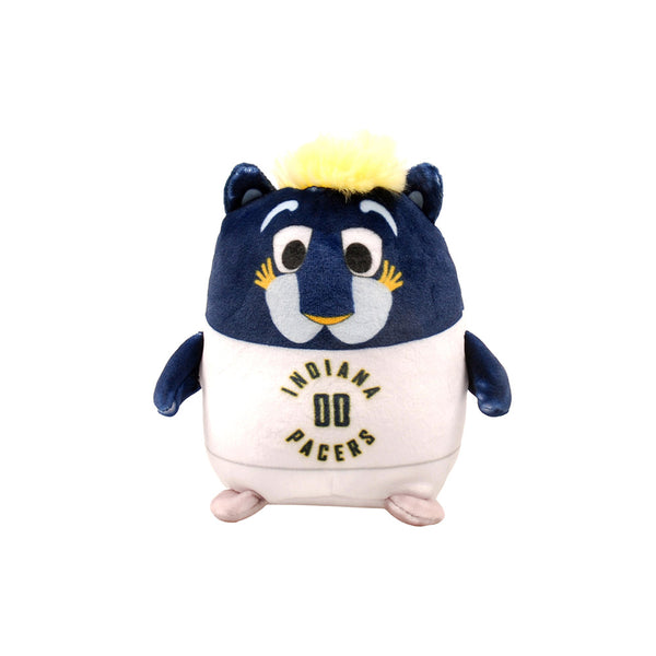 Indiana Pacers Boomer Smusherz Plush Doll 4.5&quot; in White by FOCO - Front View