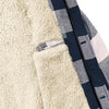 Adult Indiana Pacers Big Joe Sherpa Jacket by Starter In Blue - Zoom View On Inside Sherpa Lining