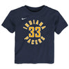 Toddler Indiana Pacers Myles Turner Icon Name and Number T-shirt by Nike in Navy - Front View
