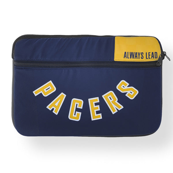 Indiana Pacers Upcycled Computer Case in Navy - Front View