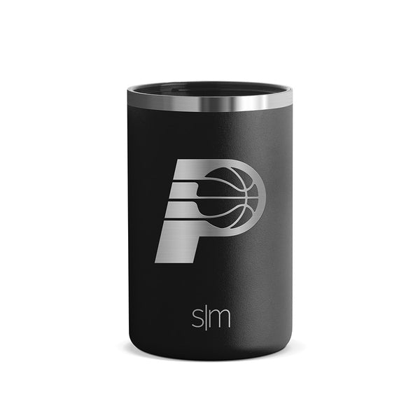 Indiana Pacers Ranger Regular 12oz Can Cooler by Simple Modern in Black - Front View