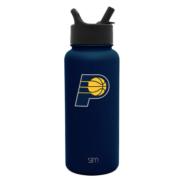 Indiana Pacers Summit H2O 32oz Water Bottle in Navy by Simple Modern in Navy - Front View