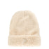 Adult Indiana Pacers Sherpa Knit Hat by Mitchell and Ness In Cream - Back View