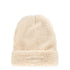 Adult Indiana Pacers Sherpa Knit Hat by Mitchell and Ness In Cream - Front View