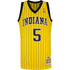 Indiana Pacers Jalen Rose Hardwood Classic Pinstripe Jersey by Mitchell & Ness in Gold - Front View