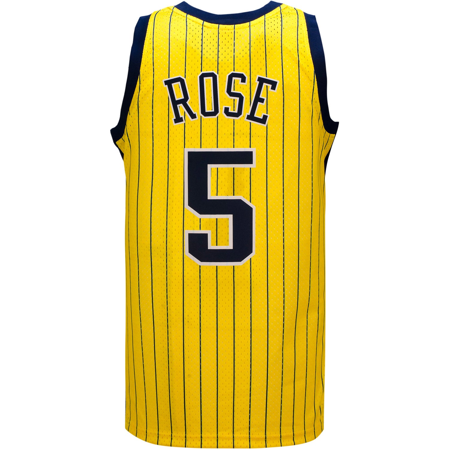 Adult Indiana Pacers Jalen Rose #5 Gold Pinstripe Hardwood Classic