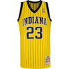 Adult Indiana Pacers Jalen Rose #5 Gold Pinstripe Hardwood Classic Jer