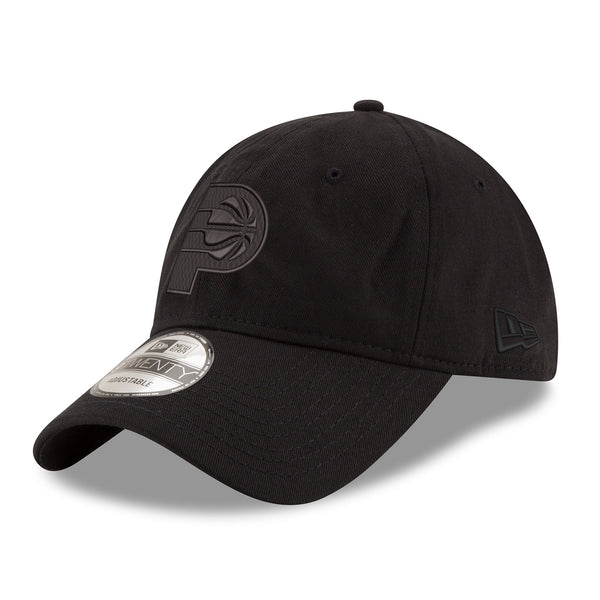 Adult Indiana Pacers Tonal Primary Logo Core Classic Tonal 9Twenty Hat in Black by New Era - Angled Left Side View