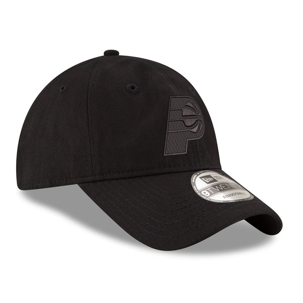 Adult Indiana Pacers Tonal Primary Logo Core Classic Tonal 9Twenty Hat in Black by New Era - Angled Right Side View