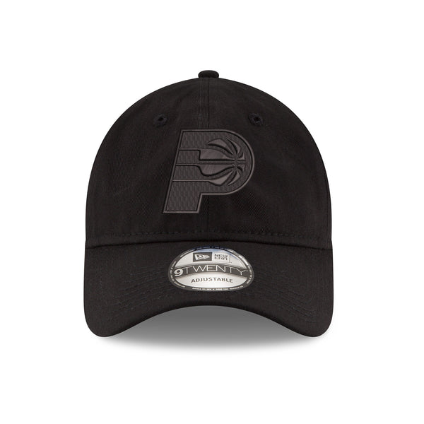 Adult Indiana Pacers Tonal Primary Logo Core Classic Tonal 9Twenty Hat in Black by New Era - Front View