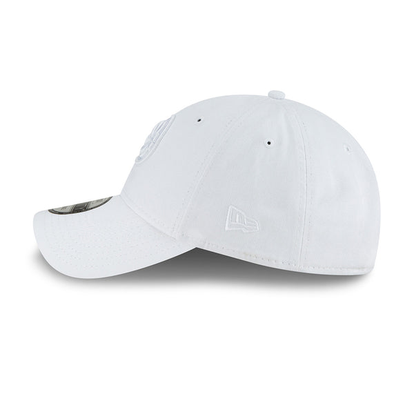 Adult Indiana Pacers Tonal Primary Logo Core Classic Tonal 9Twenty Hat in White by New Era - Left Side View