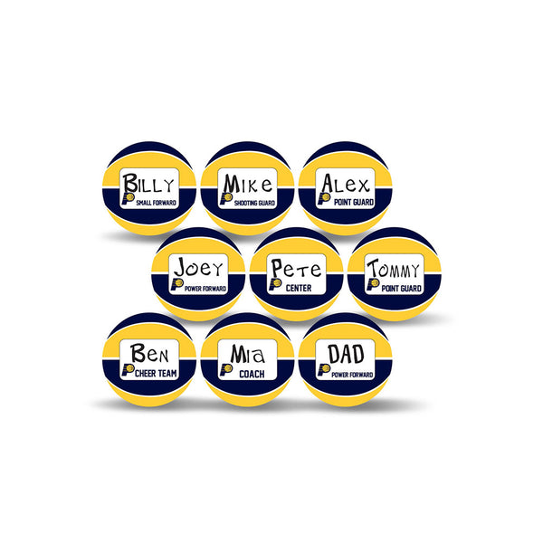 Indiana Pacers Reusable Place Cards in Navy and Gold  Front View