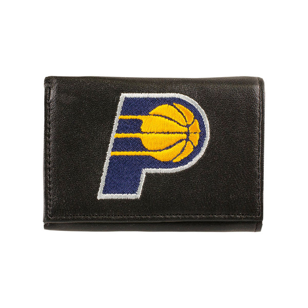 Indiana Pacers Embroidered Trifold Wallet by Rico Industries, Inc. In Black