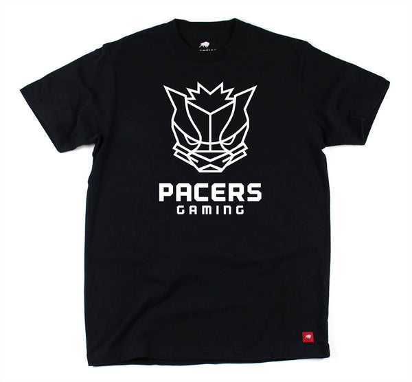 Pacers Gaming Fowler T-Shirt in Black - Front View