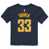 Toddler Indiana Pacers Myles Turner Icon Name and Number T-shirt by Nike in Navy - Back View