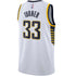 Men's Indiana Pacers Myles Turner Association Swingman Jersey by Nike in White - Back View