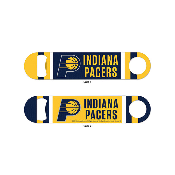 Indiana Pacers Bottle Opener in Navy and Gold - Front and Back View
