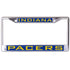 Indiana Pacers Metallic Auto Plate Frame by Wincraft In Silver, Blue, and Gold - Front View