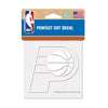 Indiana Pacers Perfect Cut White 4x4 Decal