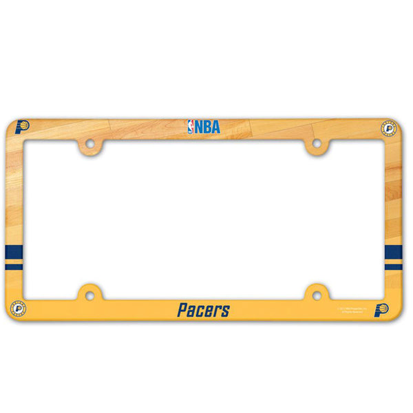 Indiana Pacers Full Color Auto Plate Frame by Wincraft in Gold - Front View