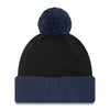 Adult Indiana Pacers Confident Pom Knit Hat by New Era In Blue & Black - Back View