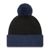Adult Indiana Pacers Confident Pom Knit Hat by New Era In Blue & Black - Back View