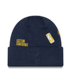 Adult Indiana Pacers Identity Knit Hat by New Era In Blue - Back View