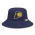 Adult Indiana Pacers Heather Bucket Hat by New Era In Blue & Gold - Front View