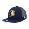 Adult Indiana Pacers Classic 9FIFTY Trucker Hat in Navy by New Era