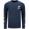 Adult Indiana Pacers Est. LXVII Long Sleeve T-shirt by New Era In Blue - Front View