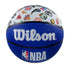 NBA All Team Full Size Basketball by Wilson In Blue and Red - Front View