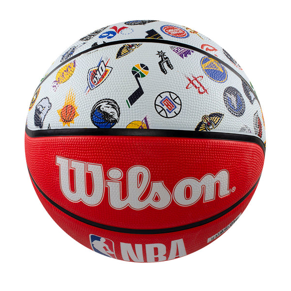 NBA All Team Full Size Basketball by Wilson In Blue and Red - Back View