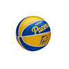 Indiana Pacers Team Retro Mini Basketball by Wilson In Blue & Gold - Angled Right View