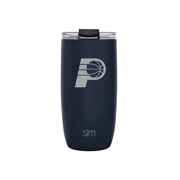Indiana Pacers Primary Logo 16oz Voyager Tumbler by Simple Modern In Blue