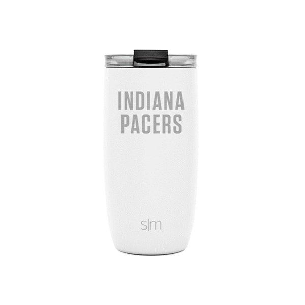 Indiana Pacers Wordmark 16oz Voyager Tumbler by Simple Modern In White