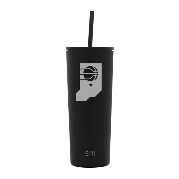 Indiana Pacers State Icon Logo 24oz Classic Tumbler by Simple Modern In Black