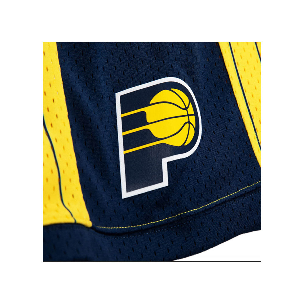 Adult Indiana Pacers Rik Smits #45 Gold Pinstripe Hardwood Classic Jersey  by Mitchell and Ness