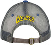 Mad Ants Distressed Patch Meshback Hat in Sand and Navy Blue  - Front View