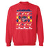 Indiana Fever Holiday Pullover Crew Fleece by Item of the Game in Red - Front View